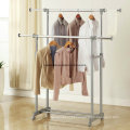 Aço Inoxidável Extensível Single-Rod Indoor Clothes Drying Rack